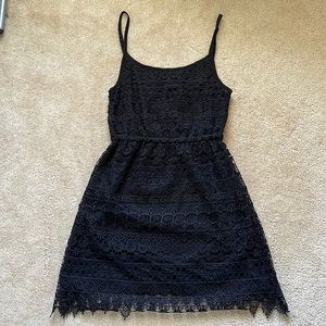 H&M Flapper Style Black Fitted Lace Dress